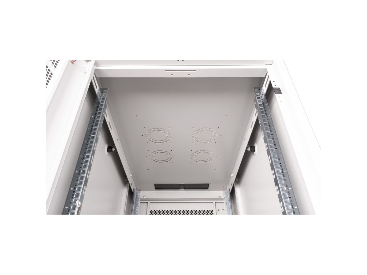 ROLINE 19-inch server cabinet Basic 26 U, 600x1000 WxD perforated grey