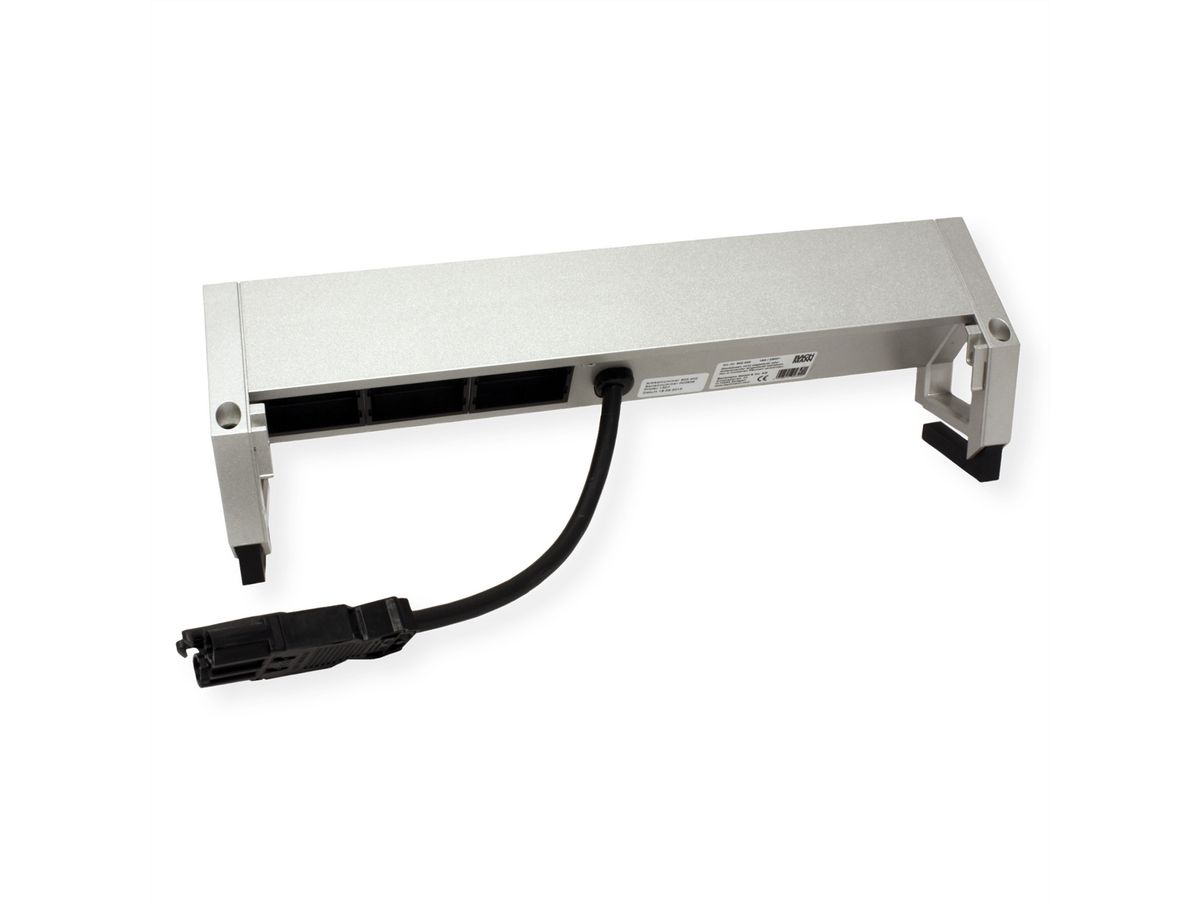 BACHMANN DESK2 3x geaard stopcontact 3x ABD GST18 Inox