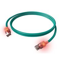 EasyLan S/FTP DualBoot® LED Kabel Cat.6A (Class EA), LSOH, turkoois, 1,5 m