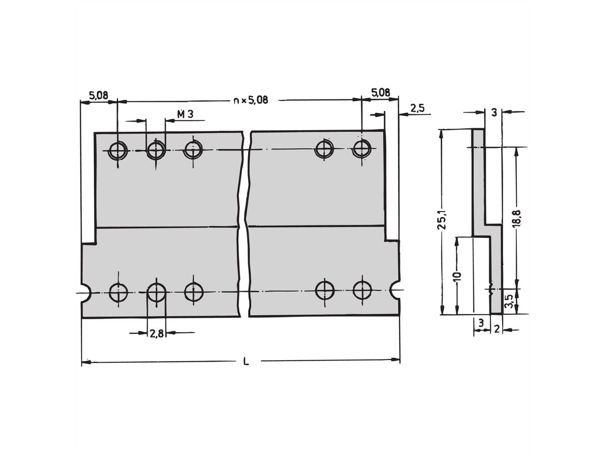 SCHROFF Z-rail voor stekkerverbinding DIN 41617, 31-polig, 84 pk