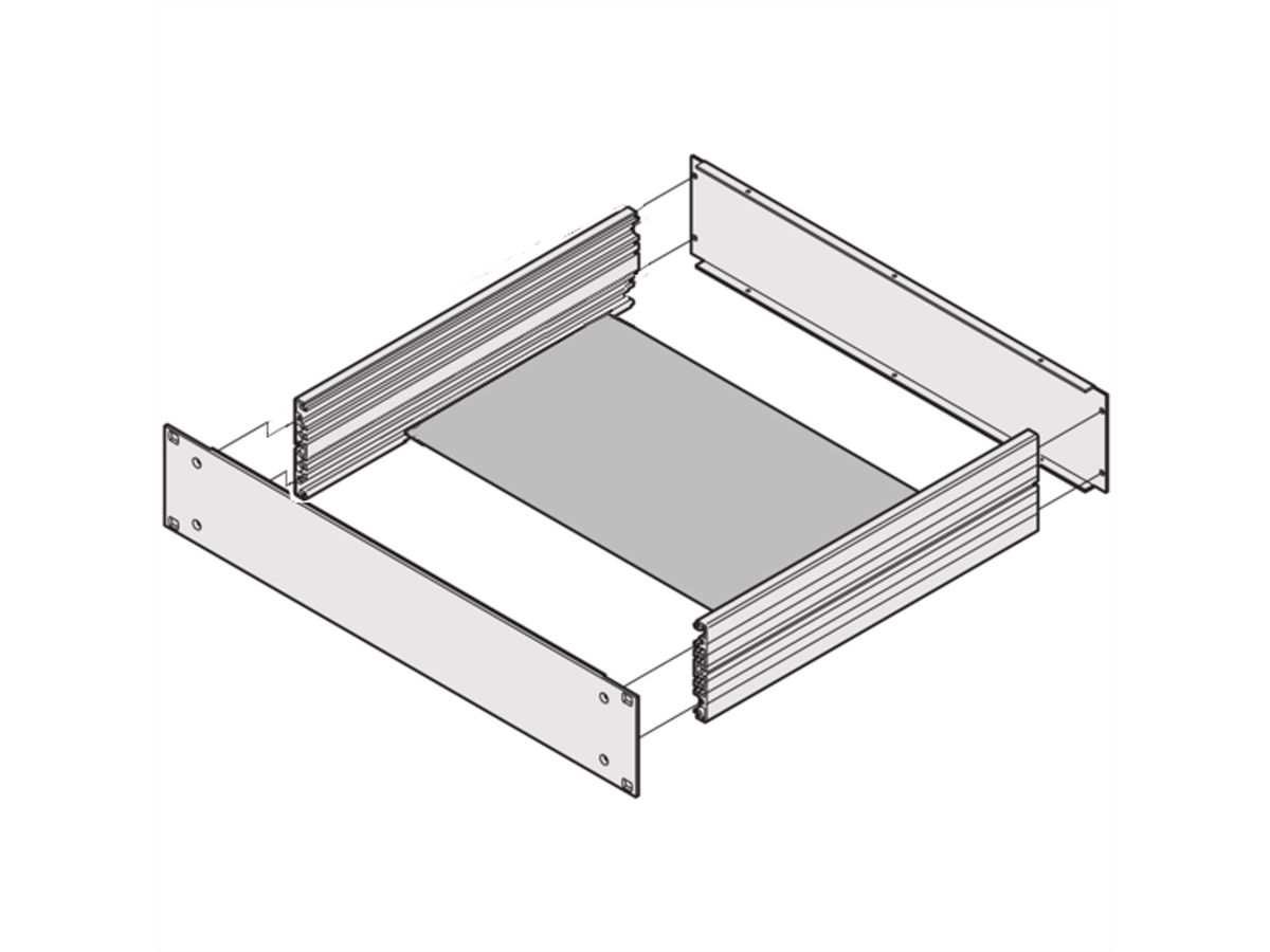 SCHROFF MultipacPRO Mounting Plate, Depth 150 mm