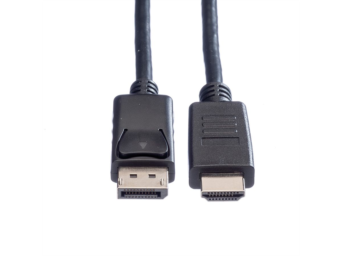 ROLINE DisplayPort Cable, DP - HDTV, M/M, black, 1 m