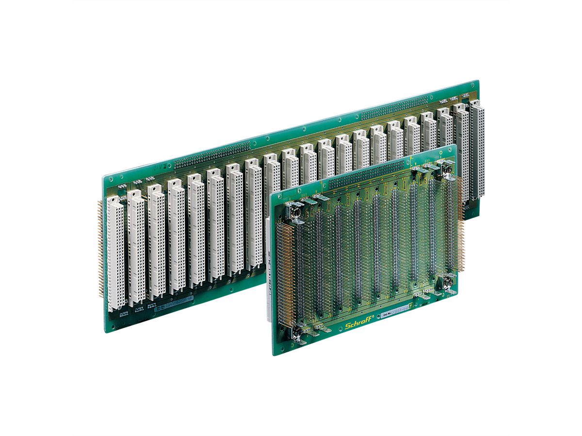 SCHROFF Backplane With 60 Through-Connected Signal Lines, 21 Slots, 4 HP Pitch, no Connectors