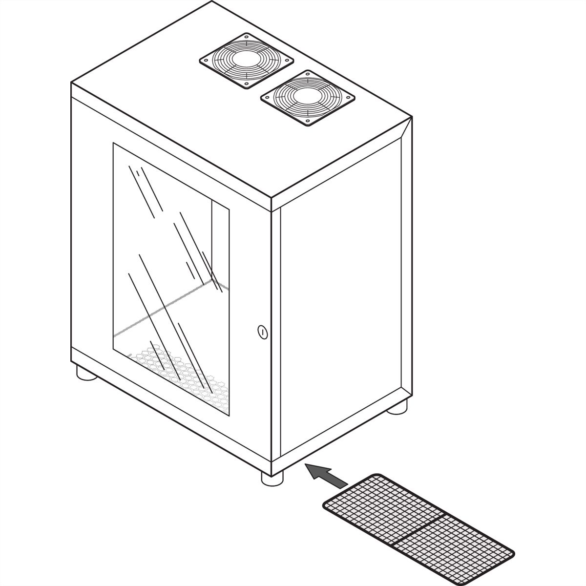 SCHROFF Epcase luchtfilterset voor 10" kast (x3)