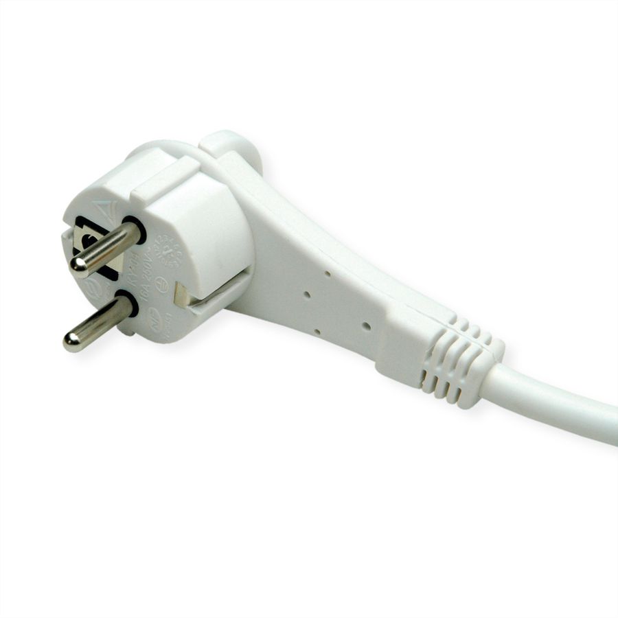 ROLINE 4-voudige stekkerdoos met schakelaar, rond, , USB-oplader A+C, blauw, 3 m