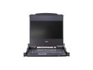 ATEN CL5708MW 43cm wide LCD KVM Switch, USB-PS/2,VGA, 8-poorts, DE-Layout