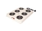 ROLINE 19-inch dakventilatorunit met 6 ventilatoren, AAN/UIT voor serverkast grijs
