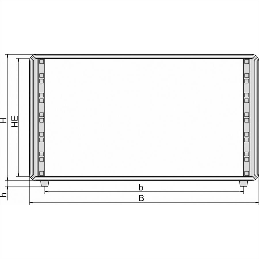 SCHROFF Comptec 19" Desktop Case, Unshielded, Steel Cover, 6 U, 84 HP, 300 mm