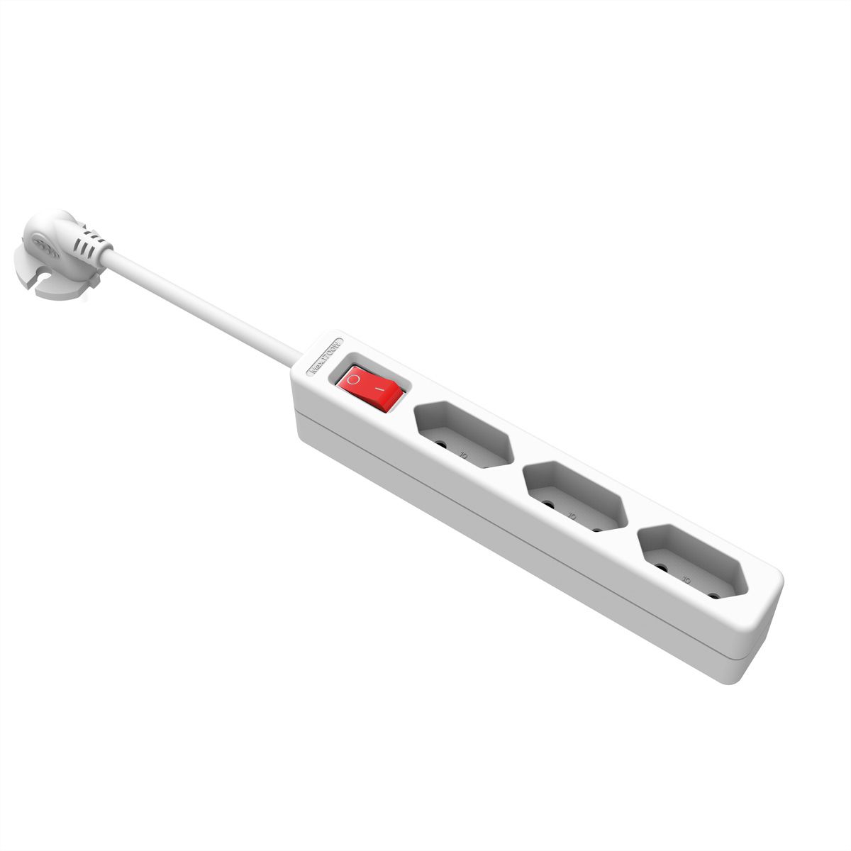 VALUE Power Strip 2-Pin Euro Type, 3-way, with Switch, white, 1.5 m