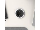 BACHMANN PIX 1x earthing contact, with earthing contact and decorative rings in white, black and stainless steel look, 2 m