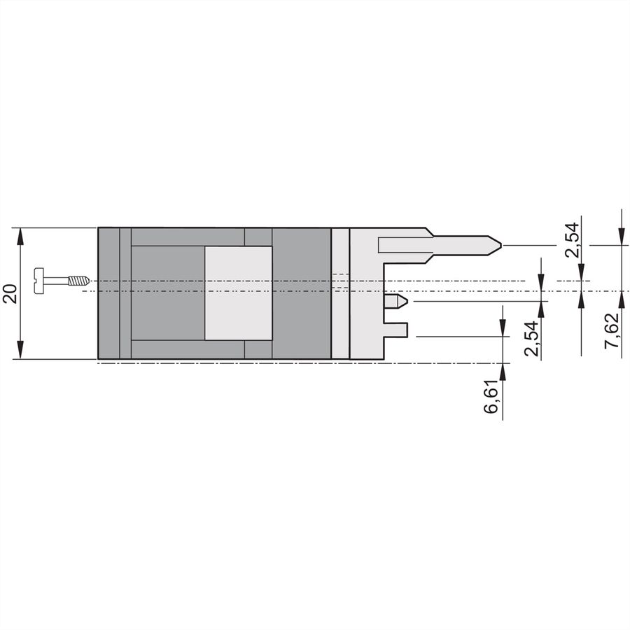 SCHROFF Inserter/Extractor Handle Type IEL, Grey Lever, Black Button, Top, 100 Pieces