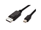 ROLINE GREEN DisplayPort kabel, DP Male - Mini DP Male, TPE, zwart, 2 m
