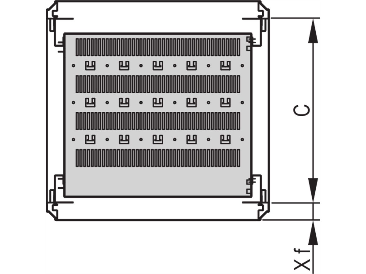 SCHROFF VARISTAR 19"-Legplank, max. 75kg met 1000mm diepte