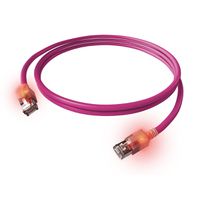 EasyLan S/FTP DualBoot LED Patch Cable Cat.6A, RJ45 / RJ45, LSOH, violet, 7.5 m