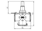 BACHMANN solid rubber earthing contact, 3x coupling black mountable