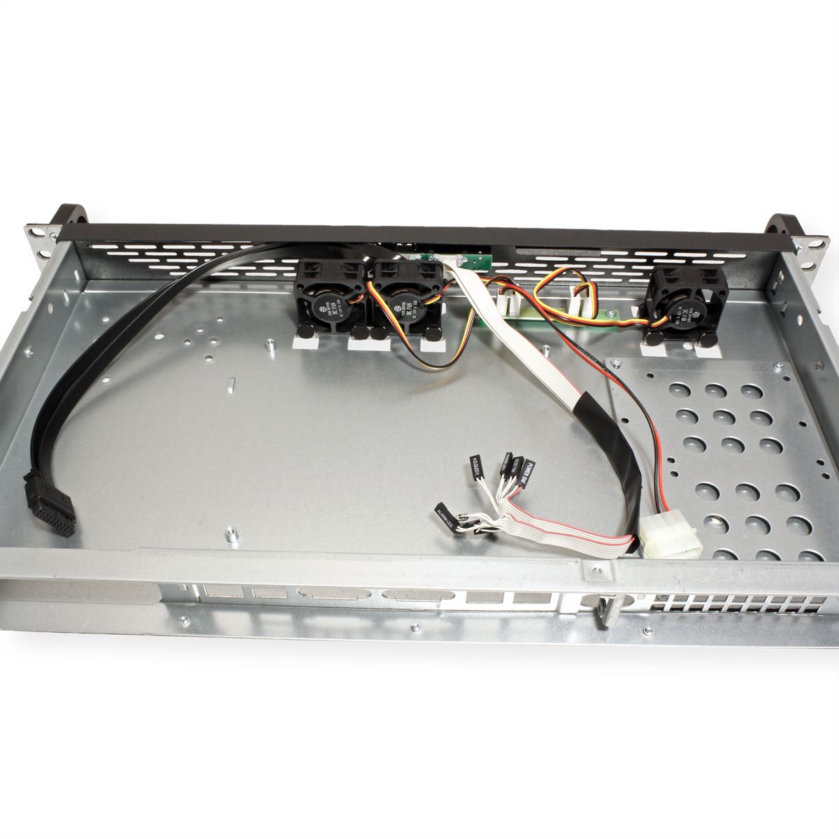 19" Server behuizing, 1UH, 1U-K-125L, zwart