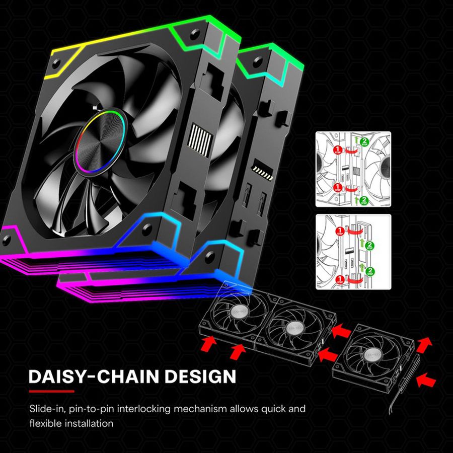 Xilence XPF120.ARGB 120mm PWM Case Fan, ARGB LED