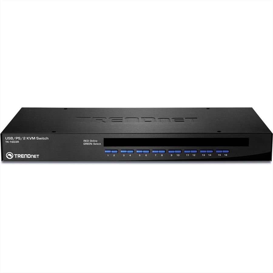 TRENDnet TK-1603R KVM-switch 16-poorts USB/PS/2 Rack Mount