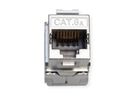 ROLINE Cat.6A (Klasse EA) Keystone, RJ-45, afgeschermd, zonder gereedschap, GHMT, zilver