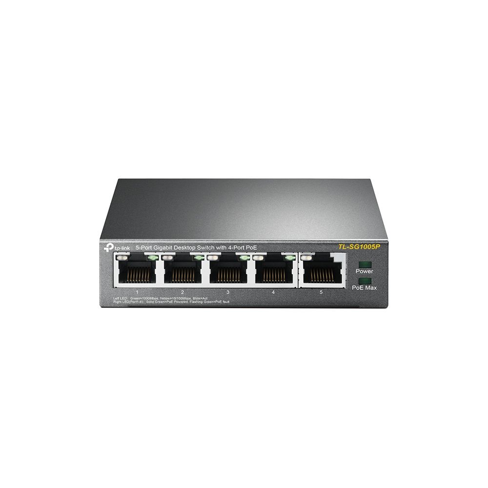 TP-Link TL-SG1005P network switch Unmanaged Gigabit Ethernet (10/100/1000) Power over Ethernet (PoE) Black