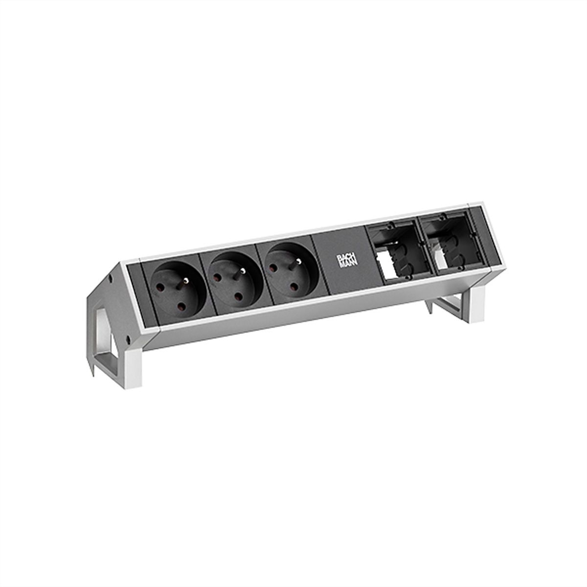 BACHMANN DESK2 3xUTE 35° 2xCM stroom 0,2m GST18 Inox gelakt