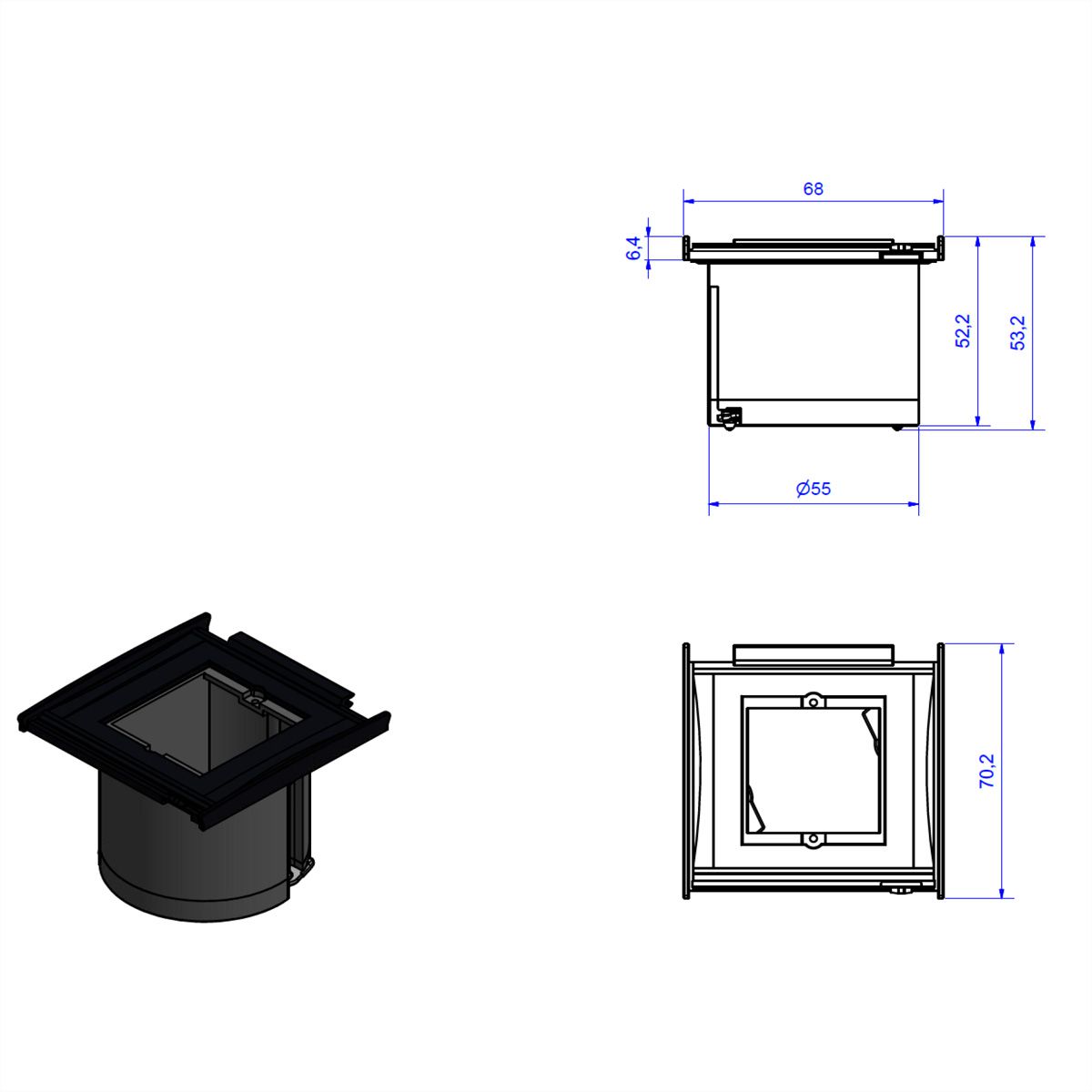 BACHMANN KAPSA XX-Small 1x ABD, for 1x data module