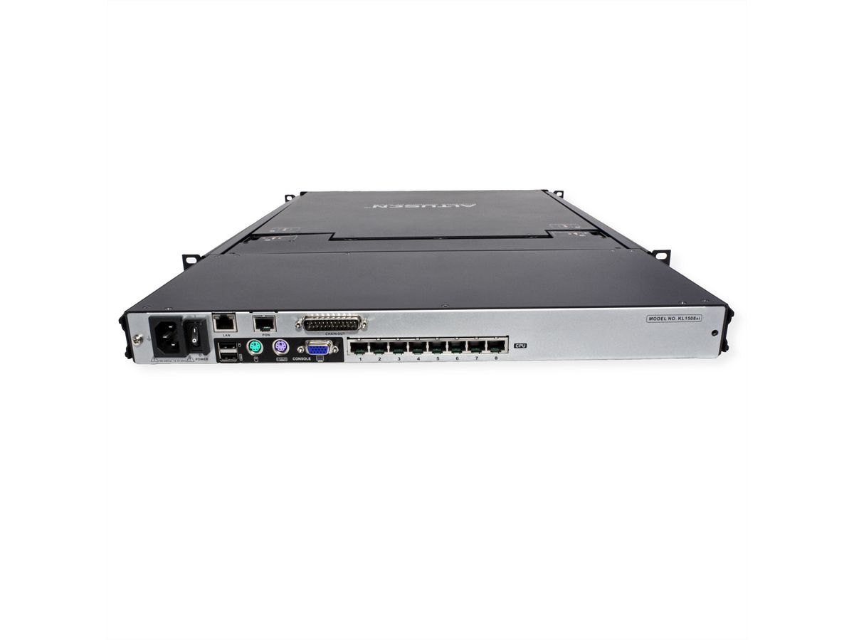 ATEN KL1508AiN KVM Over IP Switch, 8 Port, 48cm LCD, VGA, PS/2-USB, FR-Layout