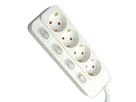 VALUE 4-voudige stekkerdoos met afzonderlijke schakelaars, wit, 1,5 m