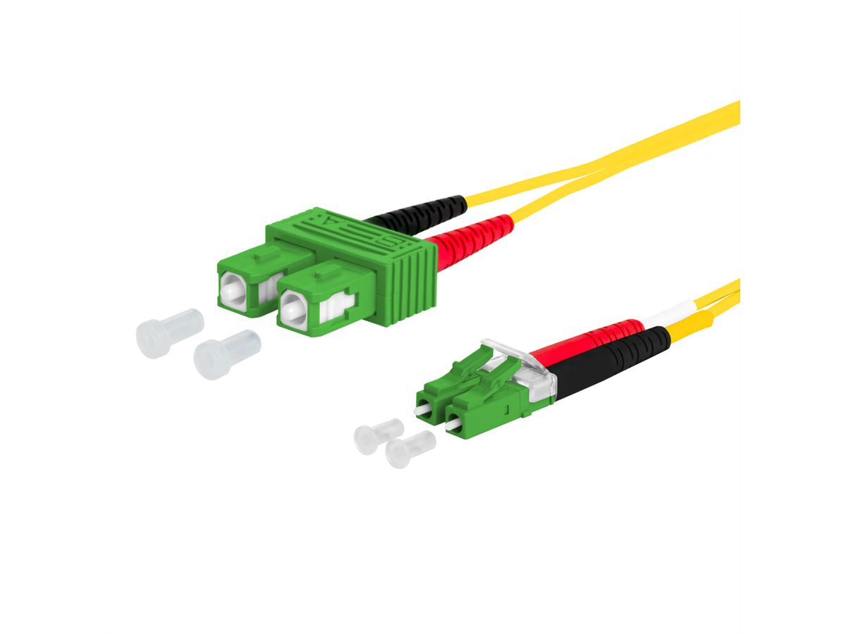METZ CONNECT OpDAT glasvezelkabel, SC-D APC/LC-D APC OS2, 5 m