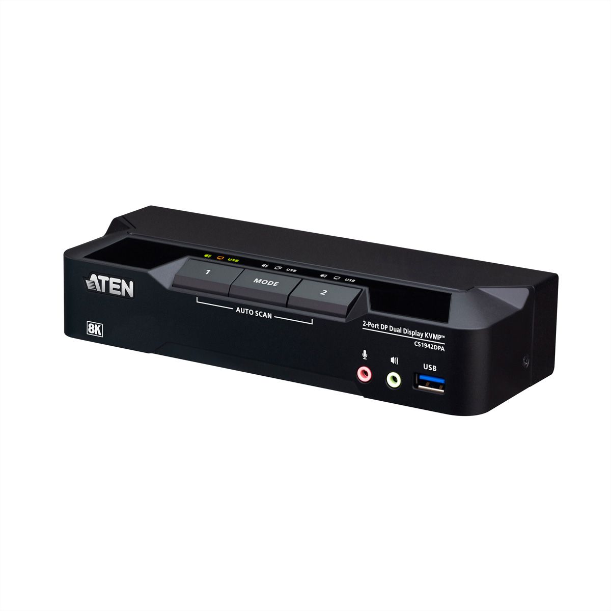 ATEN CS1942DPA 2-poorts USB 3.0 8K DP KVM, DUAL View