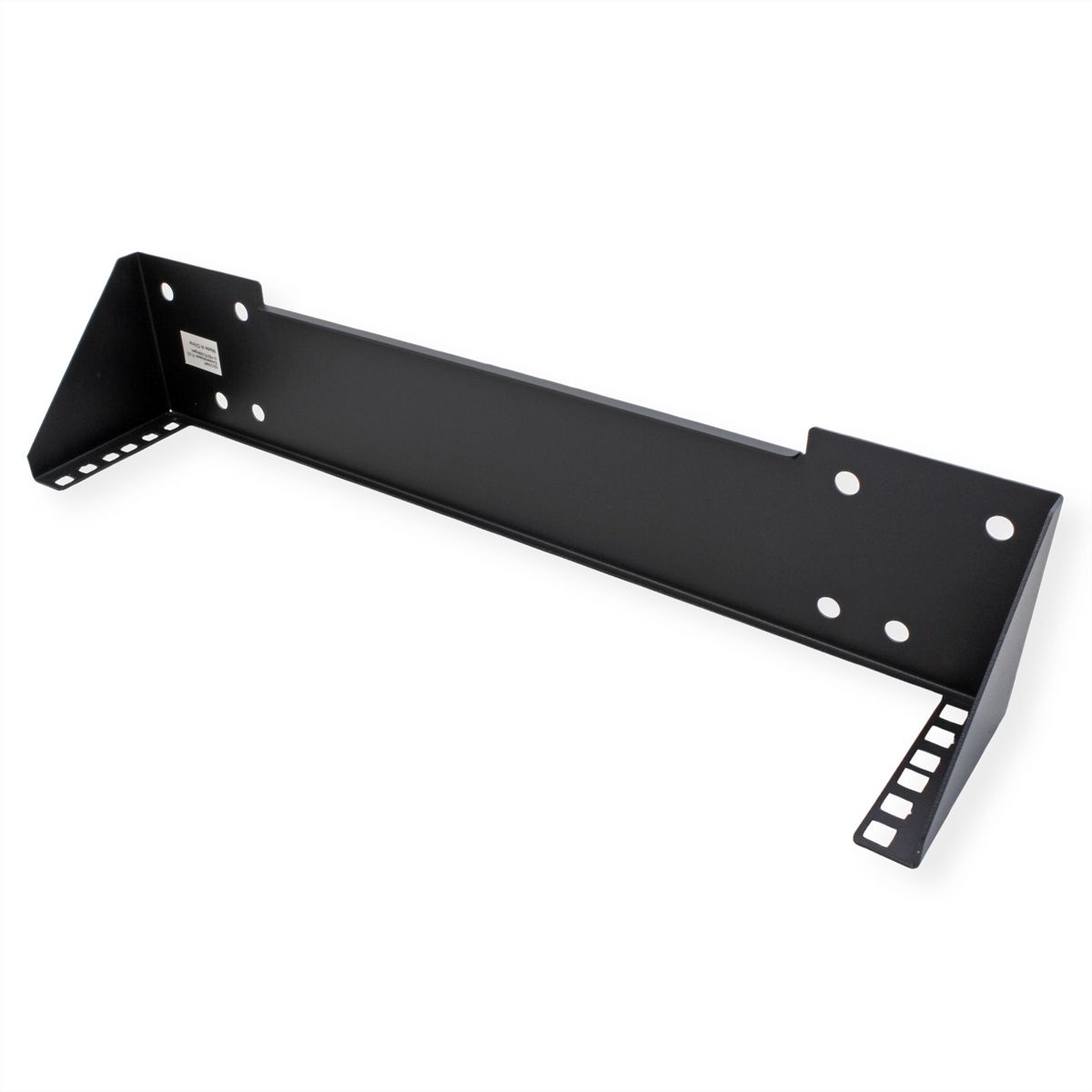 19" wand-/ondersteuningsbeugel, 2 HE, zwart