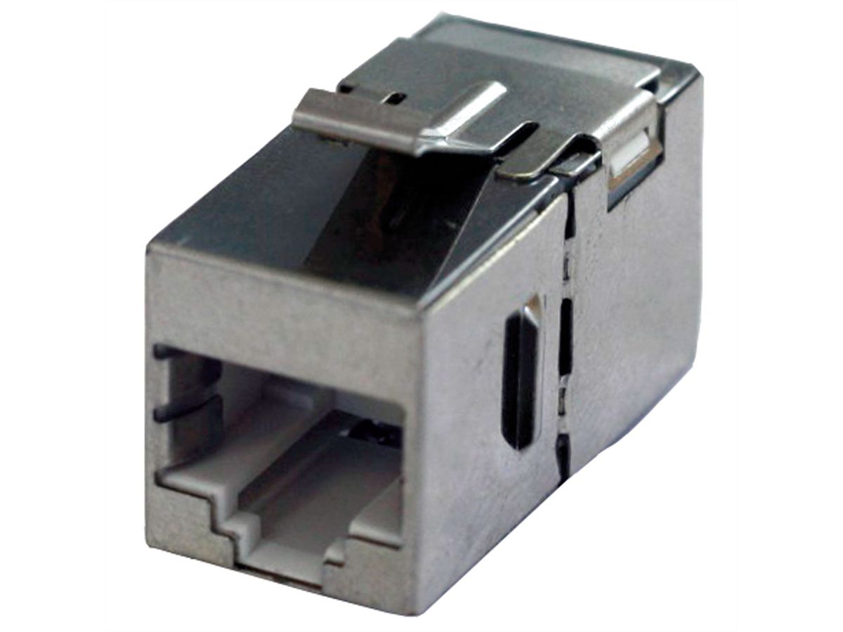BACHMANN Keystone CAT6a STP coupling RJ45 shielded, silver