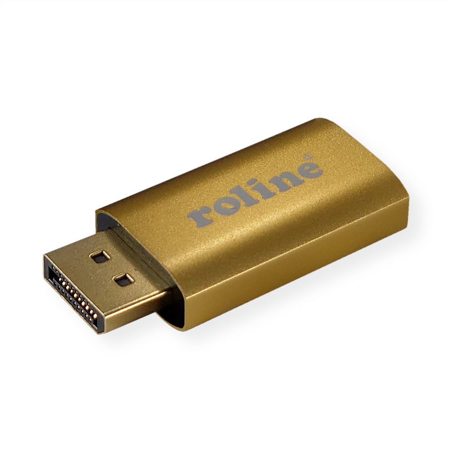 ROLINE GOLD 4K DisplayPort/HDMI Adapter, Actief, v1.2, DP Male - HDMI Female