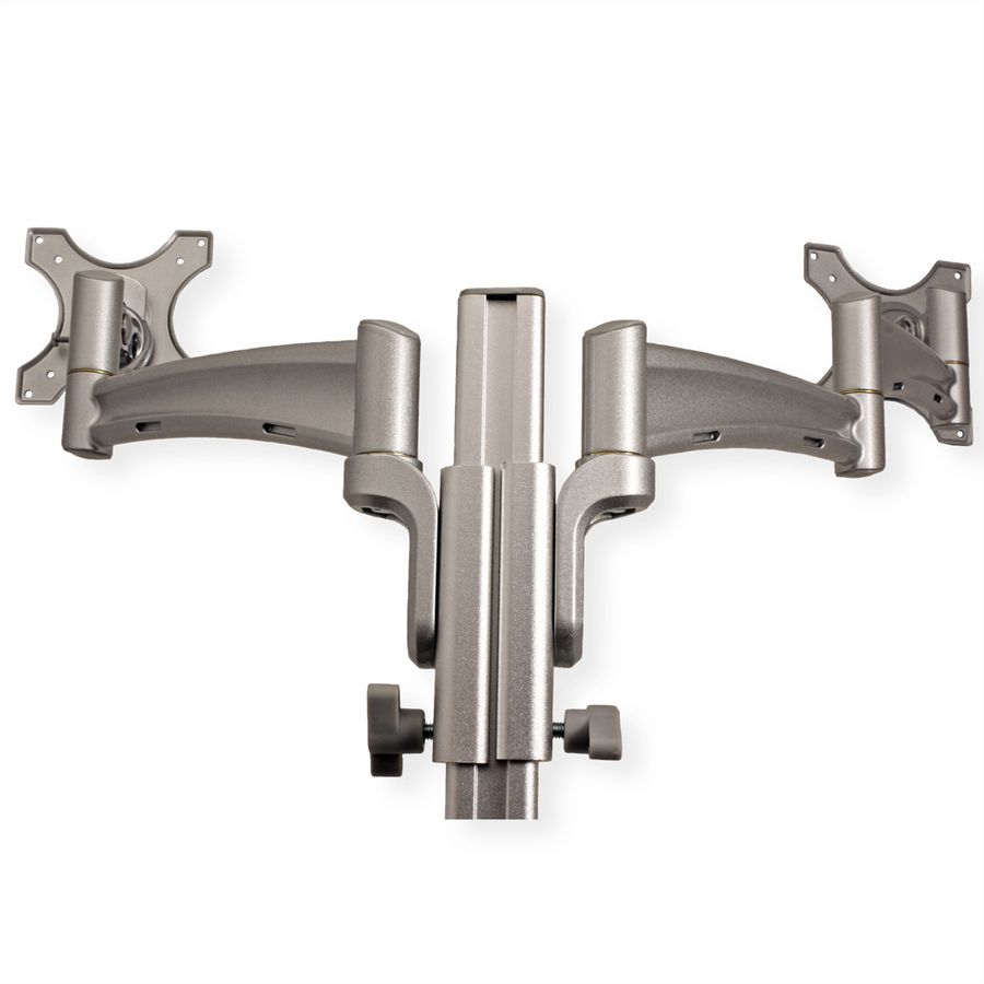 VALUE Dual LCD Monitor Arm, Desk Clamp, 4 Joints, height adjustable separately