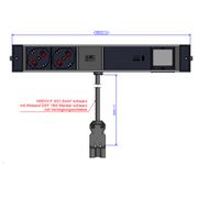 BACHMANN DESK RAIL 2xP40 1xUSB C 60W, 1xCM 2.0m GST18 Italia