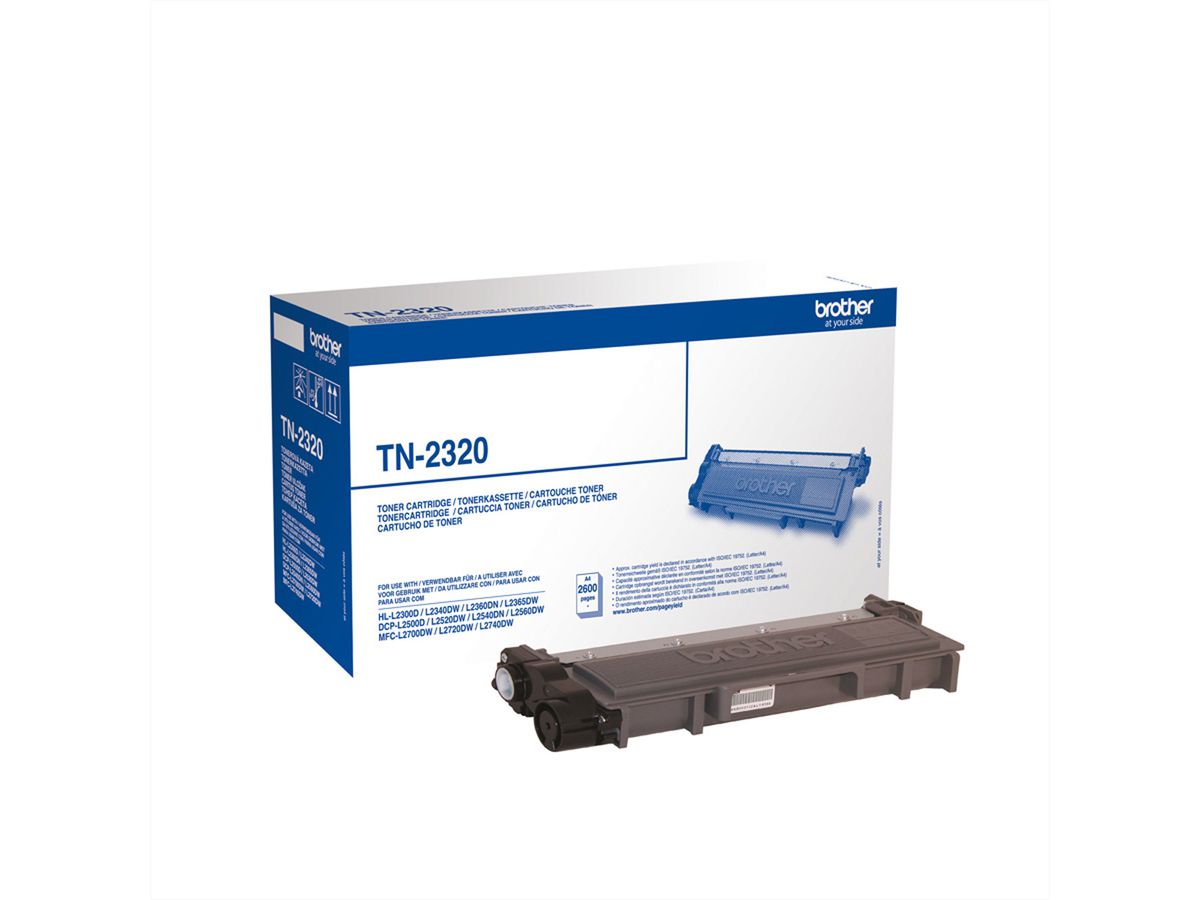 TN-2320, BROTHER Toner schwarz ca. 2.600 Seiten, für HL-L2300D, HL-L2340DW, HL-L2360DN, HL-L2360DW, DCP-L2500D, DCP-L2520DW