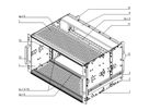 SCHROFF EuropacPRO 19" moduledrager voor rail, afgeschermd, SNCF, CompactPCI, 6 HE, 84 PK, 320 mm