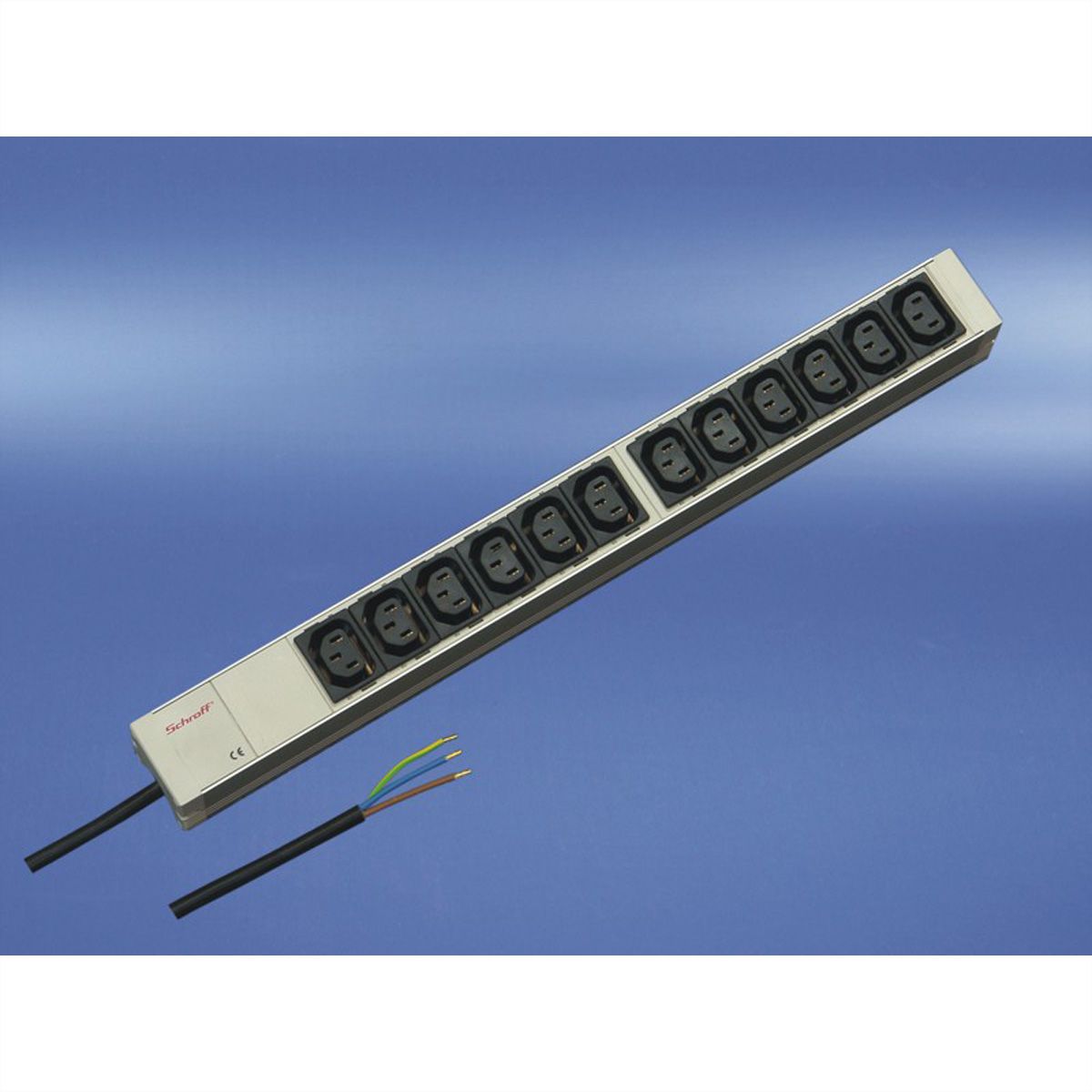 SCHROFF Socket Strip, IEC C13 With Open End Connection Cable, 12x IEC C13, 19"