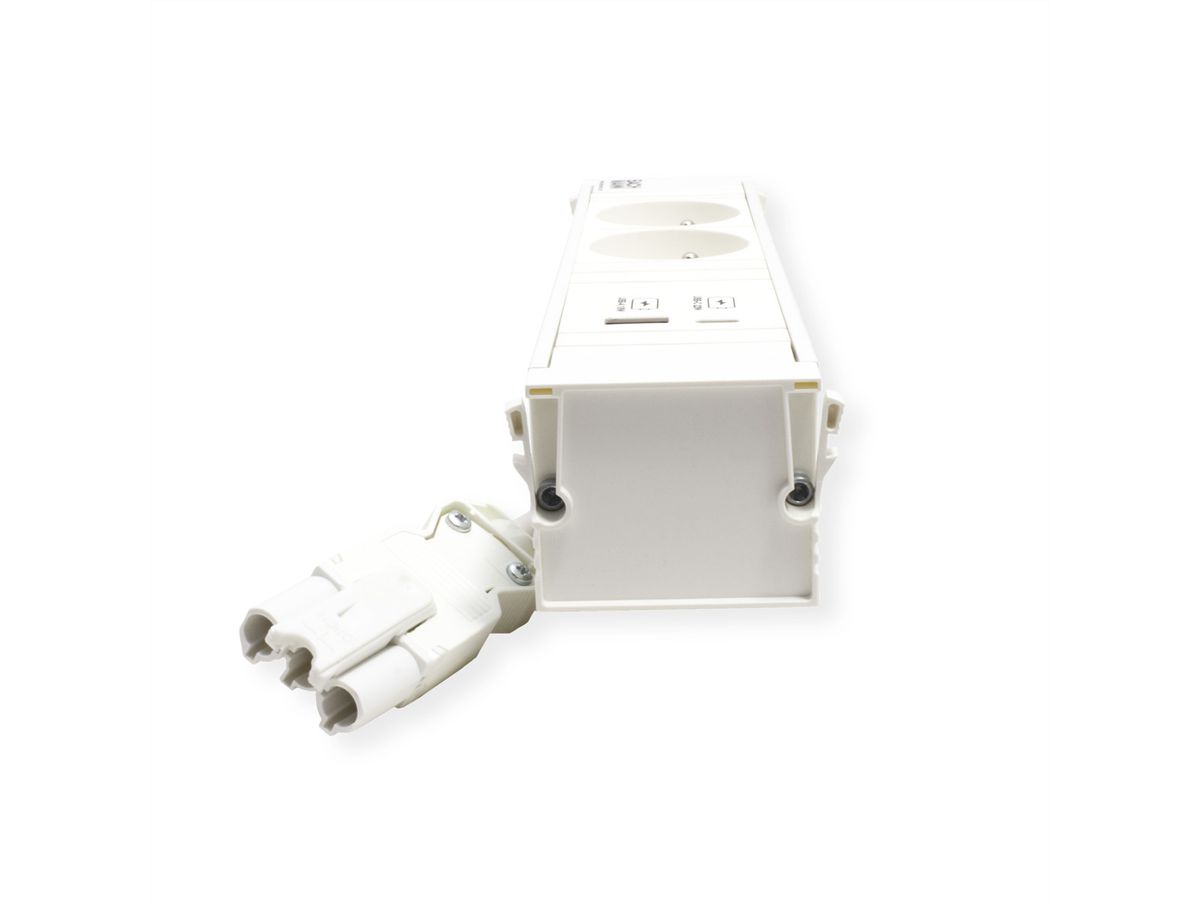 BACHMANN CONI 2xUTE 1xUSB A/C 22W 0.2m GST18 RAL9010