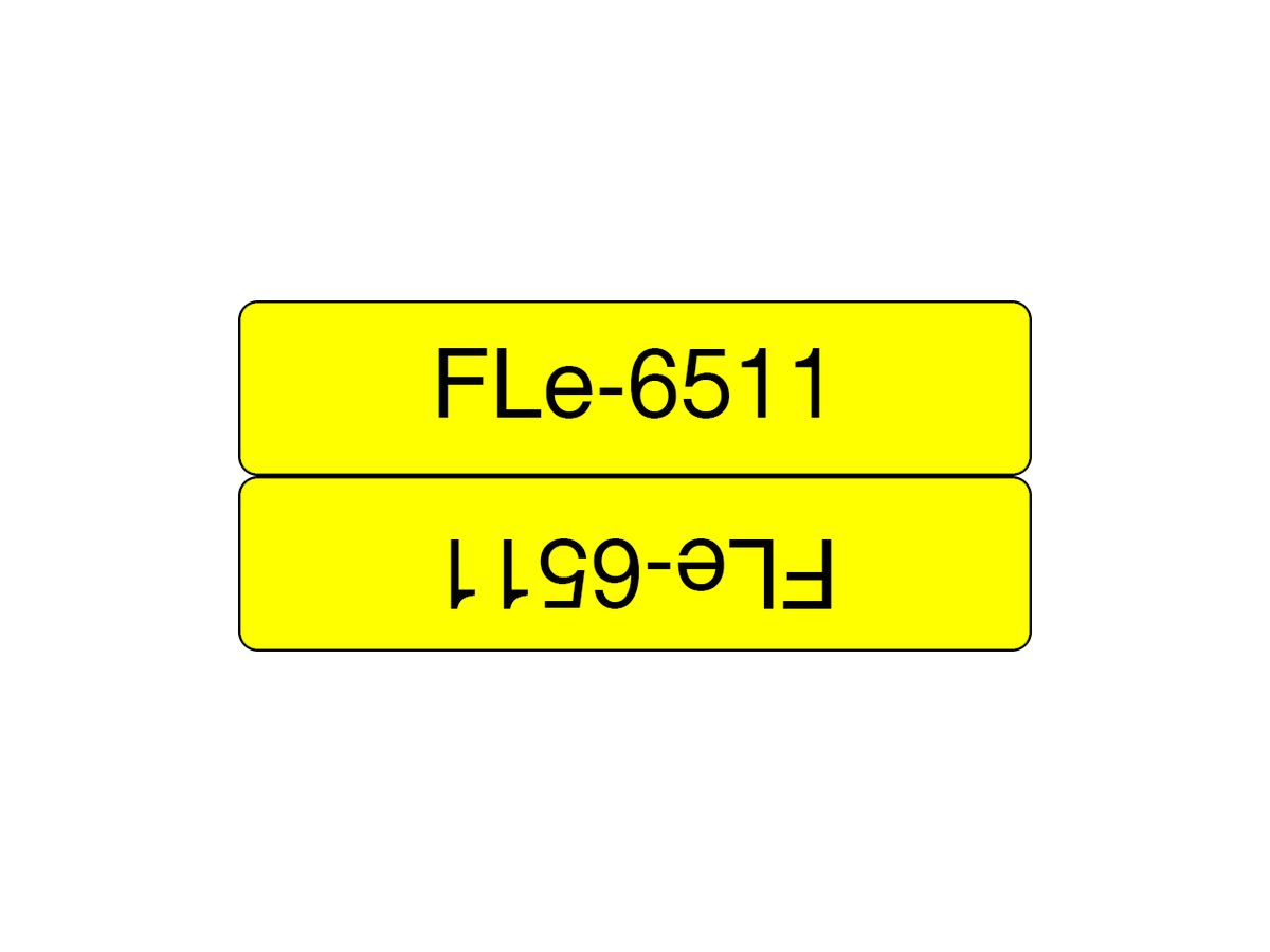 Brother FLE-6511 label-making tape Black on yellow