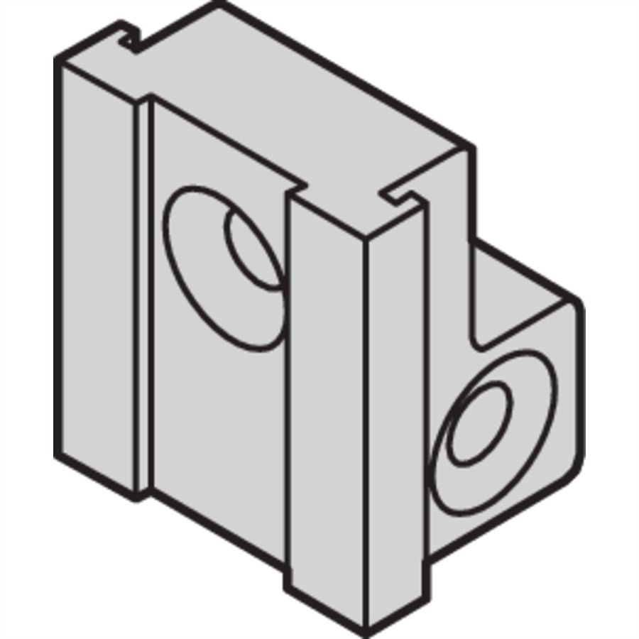 SCHROFF PCB beugel voor frontplaat/PCB bevestiging, gegoten zink
