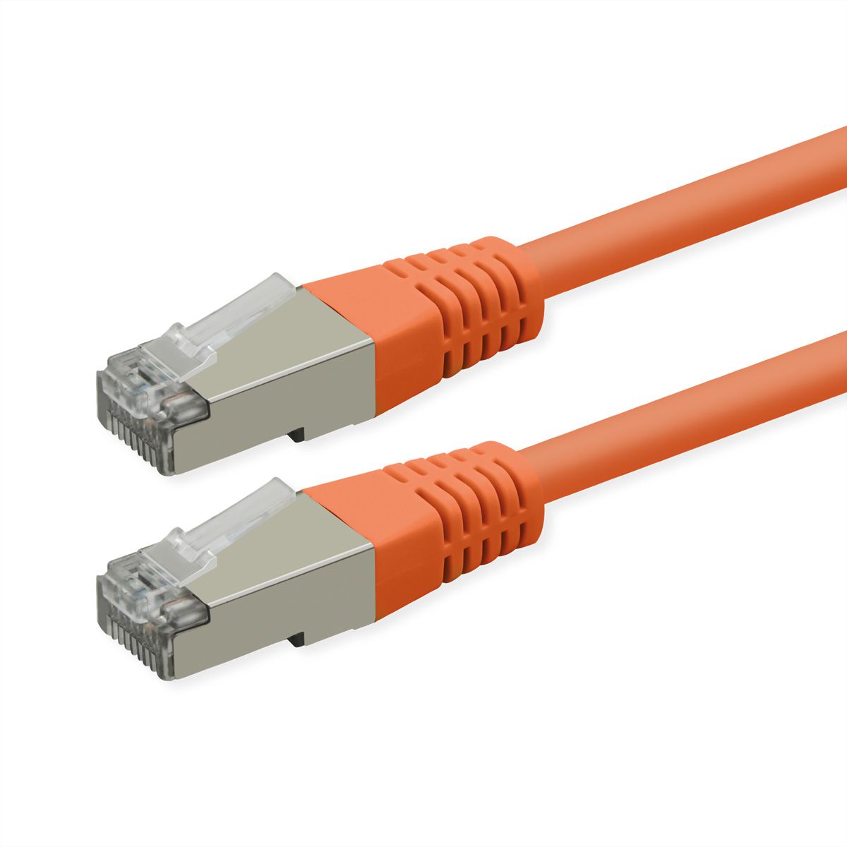 ROLINE patchkabel Cat.6 (klasse E), PoE, S/FTP (PiMF), oranje, 2 m