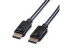 ROLINE DisplayPort kabel, DP-DP, v1.2, M - M, TPE, zwart, 10 m