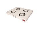 ROLINE 19" Fan unit with 4 fans, ON/OFF grey