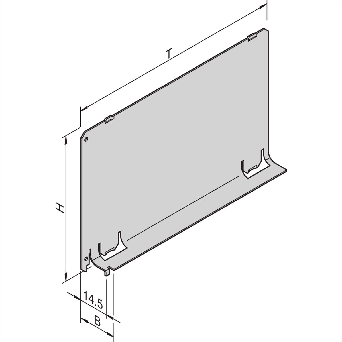 SCHROFF Air Baffle, Front Panel, Refrofit Shielding, Steel, 6 U, 4 HP, 160 mm