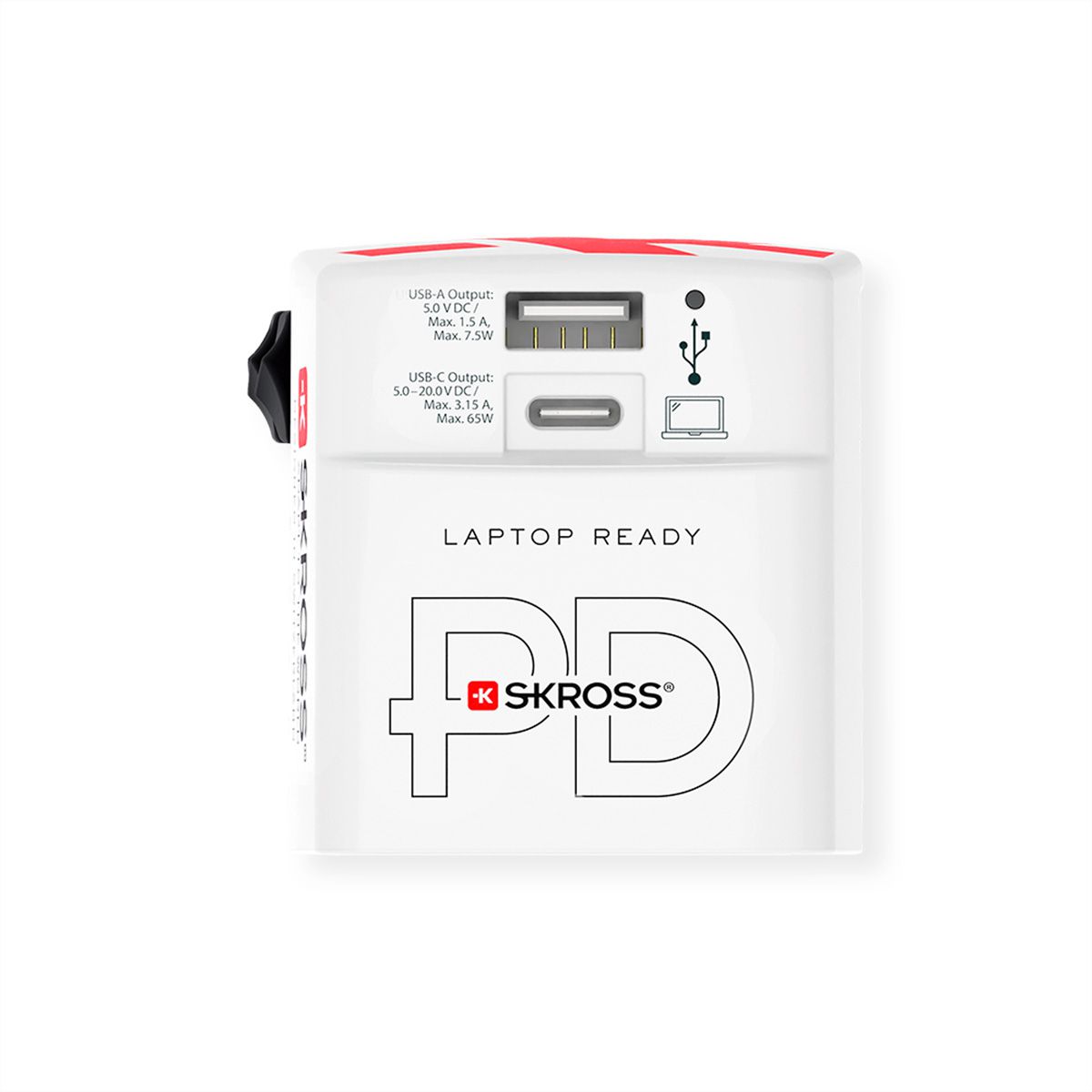 Skross World USB Charger AC65PD with USB C cable, worldwide