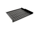 ROLINE 19-inch plank 1 U 400 mm diep, 15 kg draagvermogen zwart