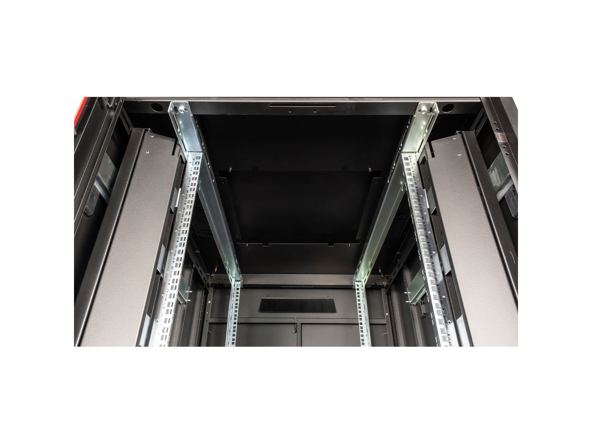 ROLINE 19-inch netwerkkast Pro 26 U, 800x1000 BxD Glazen deur zwart