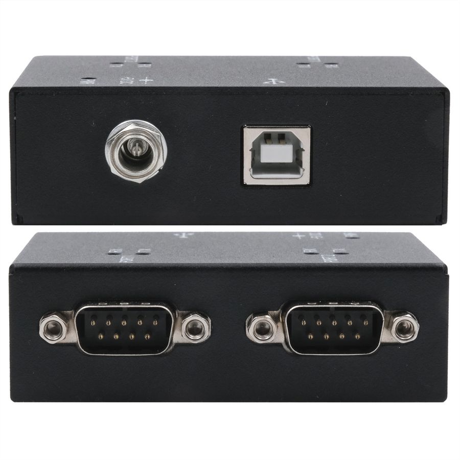 EXSYS EX-13072HM USB 2.0 naar 2 x seriële RS-232 poorten metalen behuizing FTDI chipset
