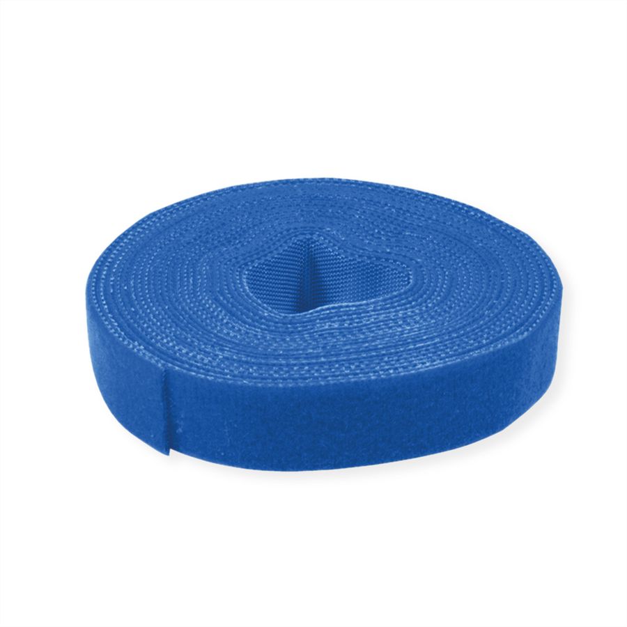 VALUE Klittenband op rol, 10mm, blauw, 25 m